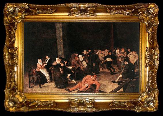 framed  Dirck Hals Peasants at a Wedding Feast, ta009-2